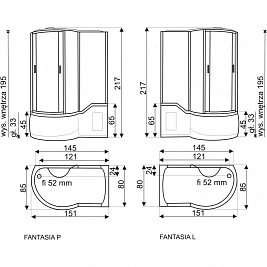 Kabina z hydromasażem Fantasia Kerra Prawa