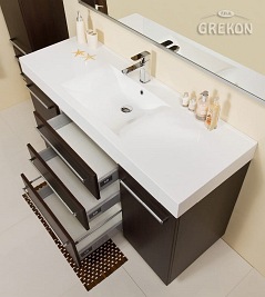 Szafka z umywalką 140/50/C3 seria Fokus Wenge Mat