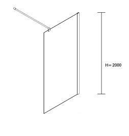 Ścianka prysznicowa Walk-In 120 cm BKP251T12+ aktywna powłoka