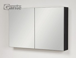 Szafka wisząca z lustrem 100x65 cm czarny mat Belli Gold