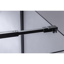 Kabina prysznicowa czarna 90x90 kwadratowa drzwi uchylne BS04B