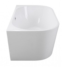 Vica Besco wanna wolnostojąca przyścienna 170 cm + czarne dodatki