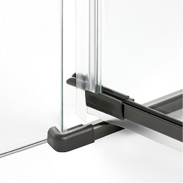 Avexa New Trendy Gunmetal Brushed kabina prysznicowa przyścienna prawa 120x70 cm EXK-3457