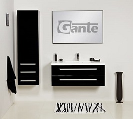 Lustro łazienkowe prostokątne 100x65 cm czarna rama