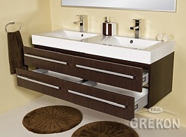 Szafka z umywalką 140/50/4 Nadia seria Fokus Wenge Mat