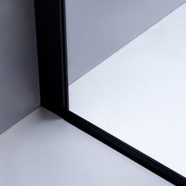 Czarne drzwi prysznicowe do wnęki 115-120 cm rozsuwane SH03DB szkło 8 mm