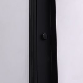 Czarna prostokątna kabina prysznicowa Super Slim Nova 120x90 drzwi rozsuwane