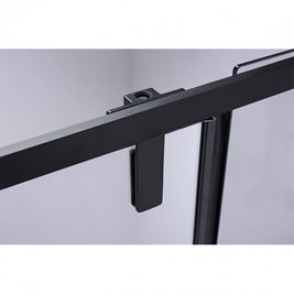 Czarne drzwi prysznicowe uchylne do wnęki 120 cm SH08E