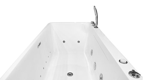 Wanna wolnostojąca z hydromasażem prostokątna konglomerat 170x80 cm MO-1801B