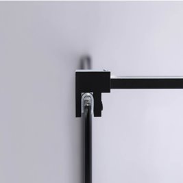 Czarna ścianka prysznicowa 90 cm SH05C szkło 8mm