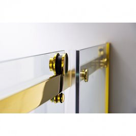 Złota kabina prysznicowa prostokątna 110x80 szkło 8mm KZ203BG