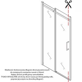 Złota kabina prysznicowa prostokątna 130x80 szkło 8 mm ZES-KZ22D-GL-130X90