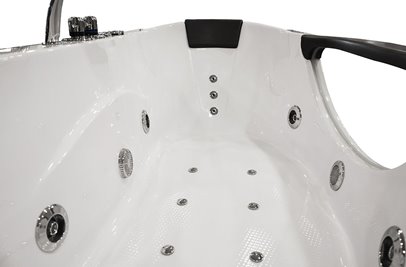 Przyścienna wanna hydromasażowa 180x88 cm MO-1002 Turbo