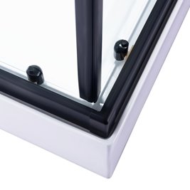 Kabina prysznicowa zabudowana na niskim brodziku prostokątna 120x80 Alma Lewa