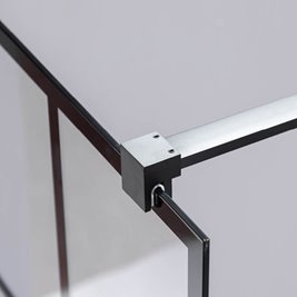 Czarna ścianka prysznicowa 110 cm SH05E szkło 8mm