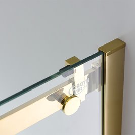 Złote drzwi prysznicowe do wnęki 105-110 cm rozsuwane SH03CG szkło 8 mm