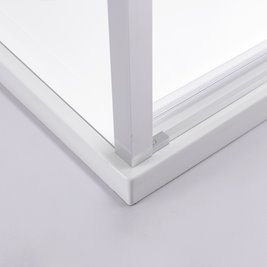 Chromowana prostokątna kabina prysznicowa Super Slim Nova 100x90 drzwi rozsuwane