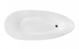 Matowa wanna wolnostojąca z konglomeratu + klik-klak czarny Goya Matt 142 cm Besco WMMB-140GKB