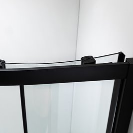 Kabina prysznicowa na głębokim brodziku czarny profil 90x90 Maja Hydrosan