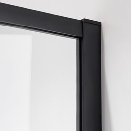 Czarna kabina prysznicowa kwadratowa Super Slim Nova 90x90 drzwi rozsuwane