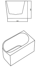 Wanna przyścienna narożna lewa 140 cm Mera Hydrosan