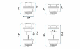 Syfon umywalkowy z korkiem klik-klak Gold Rea