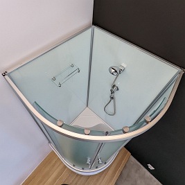 Kabina prysznicowa półokrągła zabudowana 90x90 WSH-304B