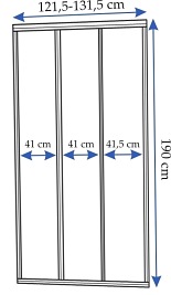 Drzwi prysznicowe rozsuwane 130 cm Rea Alex