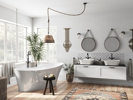 Wanna wolnostojąca korek klik-klak chrom 170 cm Calima Besco
