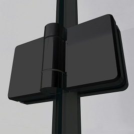 Kabina prysznicowa drzwi składane czarna prostokątna 100x90 KZ13A