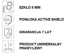 Chromowany parawan wannowy rozsuwany 100 cm Smart New Trendy EXK-4096