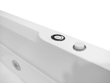 Narożna wanna z hydromasażem prostokątna konglomerat 150x73 cm MO-1802