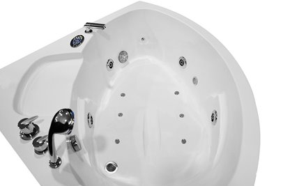 Wanna łazienkowa z hydromasażem Spa narożna 135x135 cm MO-0313