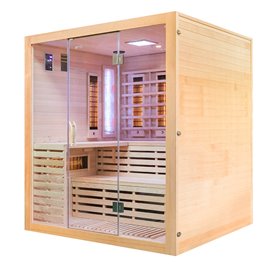 Sauna na podczerwień czteroosobowa panele sól himalajska 180X160X200CM MO-EA4R Infrared Mazur