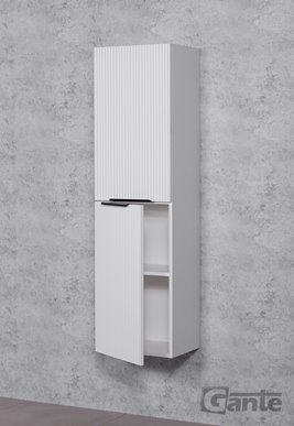 Słupek łazienkowy frezowany wiszący wysoki 143,5x40 Sydney kolor biały mat