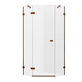 Miedziana kabina pięciokątna 80x80 lewa EXK-3818 Avexa New Trendy Copper Brushed