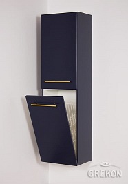 Słupek łazienkowy wiszący z koszem granatowy mat 143x40 cm Belli Gold Gante