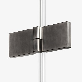 Kabina prysznicowa stal szczotkowana lewa 110x90 cm EXK-3338 Avexa New Trendy Gunmetal Brushed