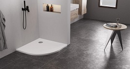 Brodzik półokrągły 80x80 konglomerat New Trendy Nex B-0449