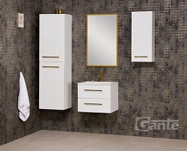 Lustro łazienkowe prostokątne 40x80 cm złota rama