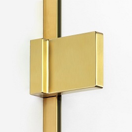 Złota szczotkowana kabina pięciokątna 80x80 prawa EXK-3852 Avexa New Trendy Gold Brushed
