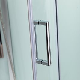 Kabina prysznicowa zabudowana kwadratowa 90x90 cm profil szczotkowany LISA