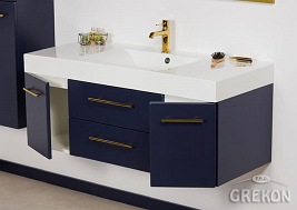 Szafka wisząca z umywalką granatowy mat 120/50C cm Belli Gold Gante