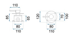 Zestaw prysznicowy podtynkowy, kolor czarny Lugano Rea
