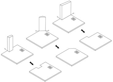 Brodzik kwadratowy biały struktura kamienia smc 90x90 Bazalt Carrara White Rea