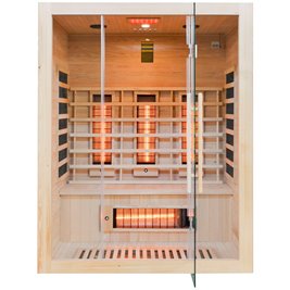 Sauna na podczerwień 4-osobowa 150x120 cm grzejniki kwarcowe i karbonowe Alta3 Infrared