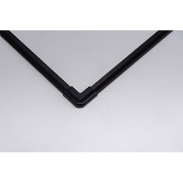 Czarna kabina prysznicowa kwadratowa loft szprosy drzwi składane 90x90 BS08B