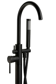 Czarna bateria wannowa wolnostojąca CMM35BL Lugo Corsan