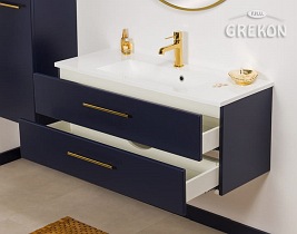 Szafka wisząca z umywalką granatowy mat 100 cm Belli Gold Gante
