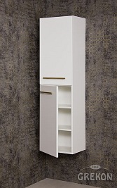 Słupek łazienkowy wiszący biały mat 143x40 cm Belli Gold Gante